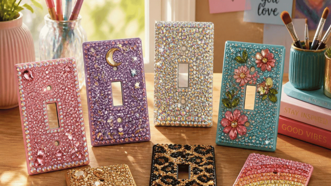 Light Switch Covers DIY Rhinestone